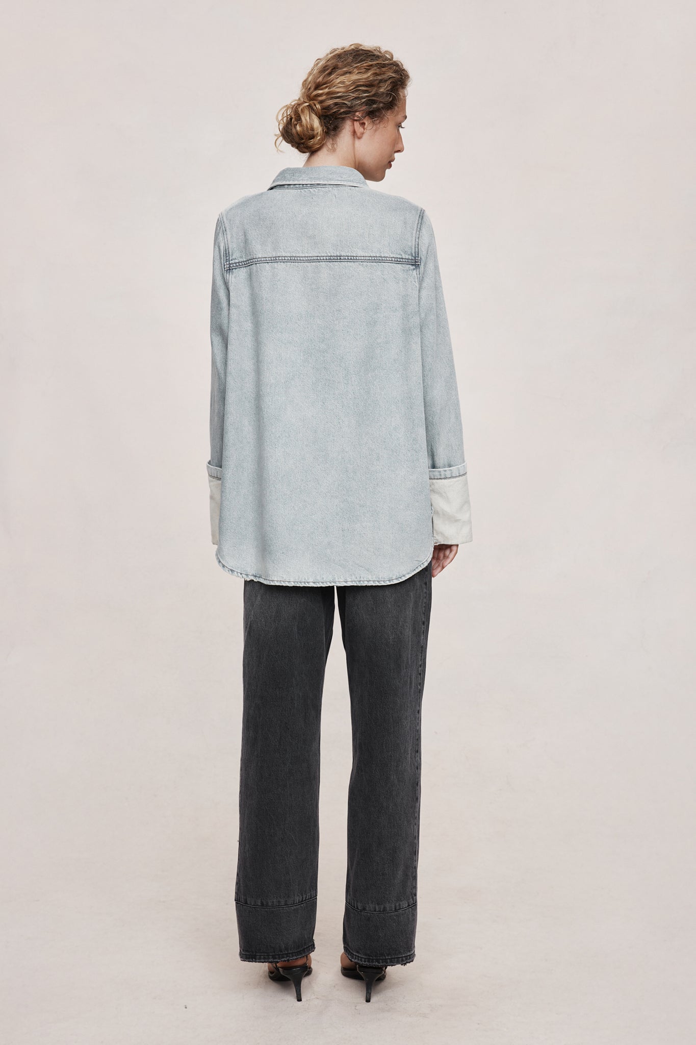 Marle Faded Blue Crosta Button Up