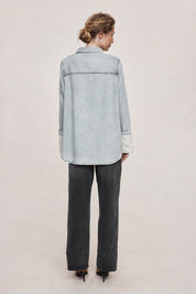 Marle Faded Blue Crosta Button Up