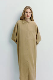 Rue Sophie Khaki Carel Shirt Dress