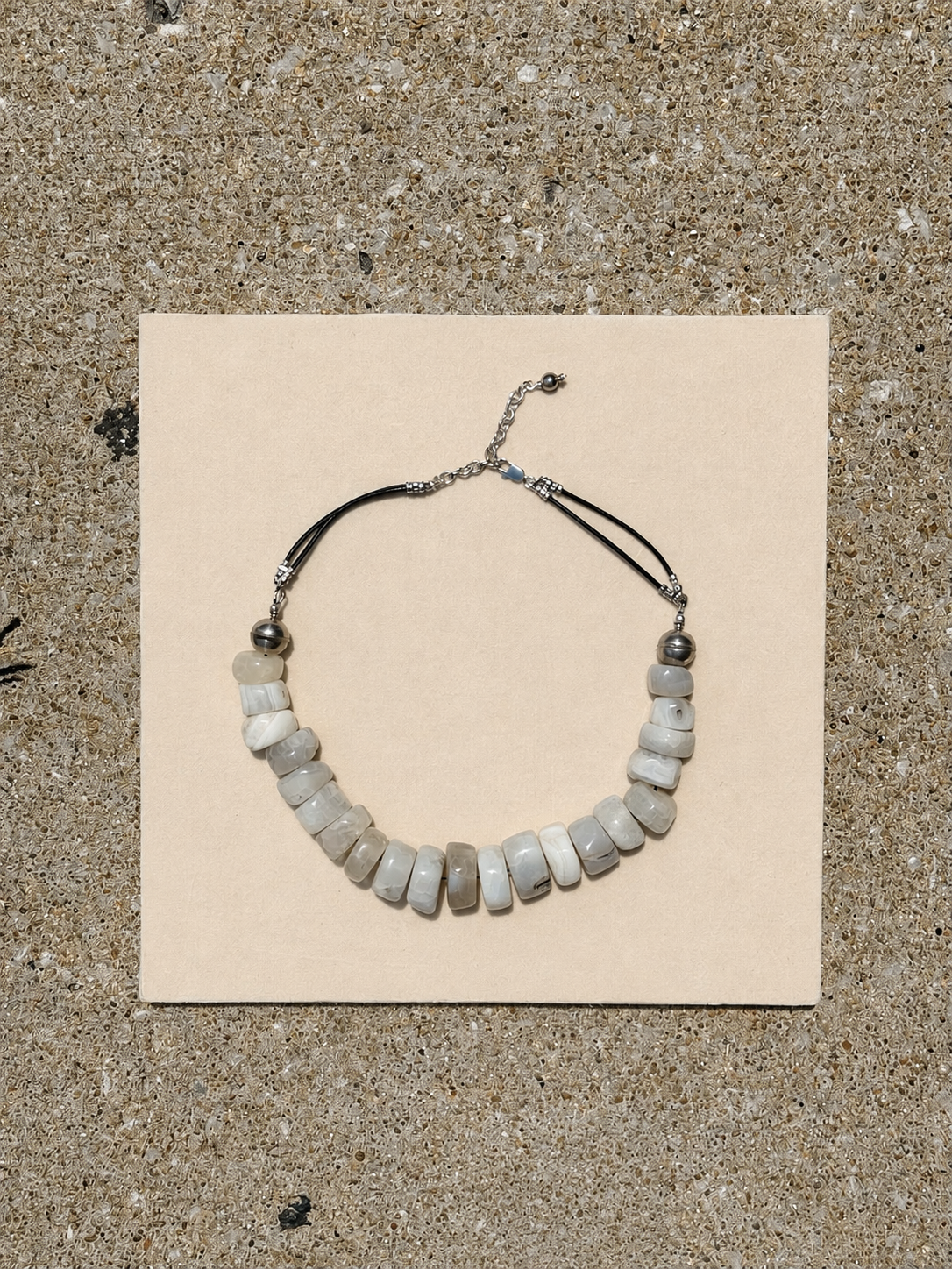 Handmade Chalcedony Beaded Necklace