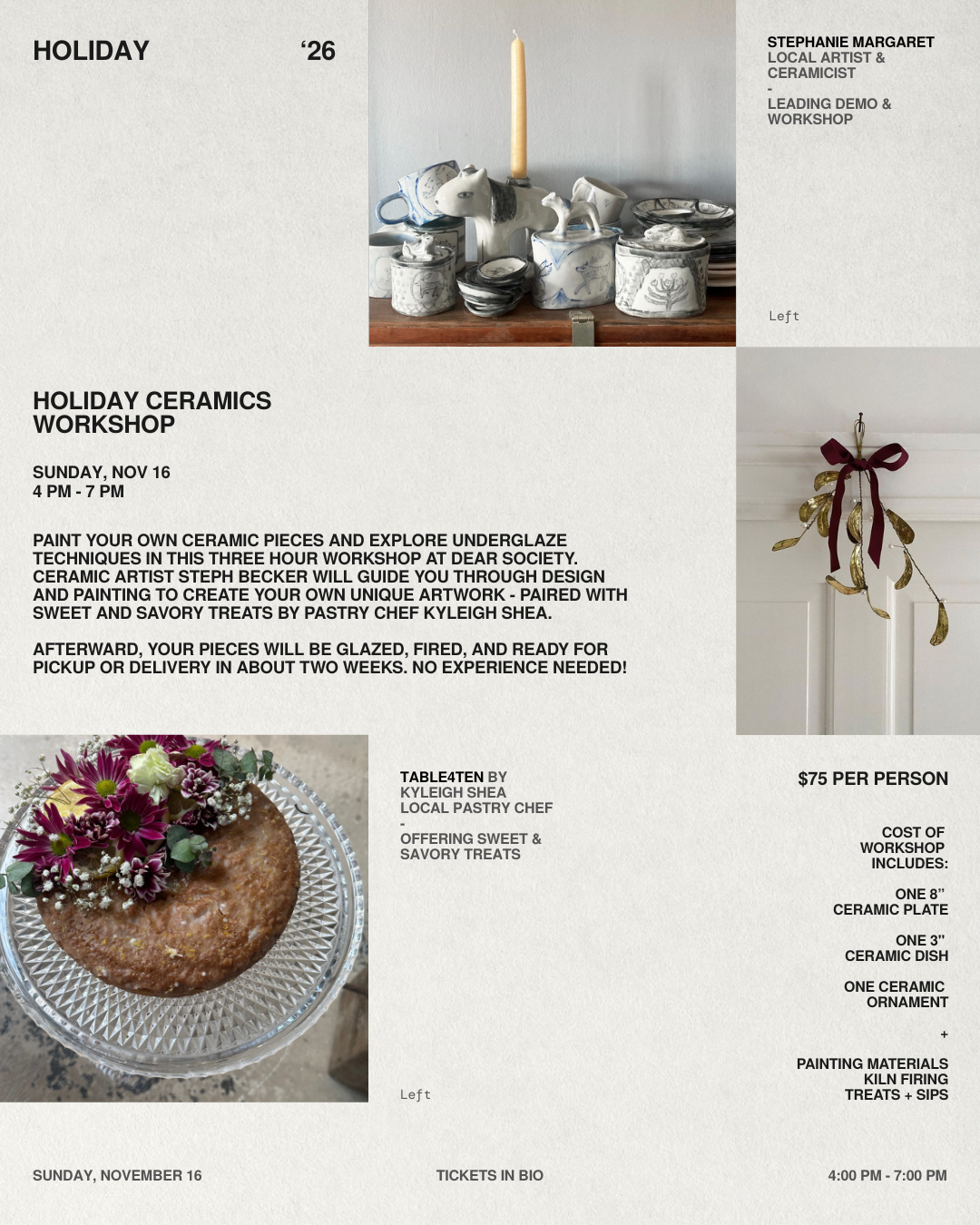 Holiday Ceramics Workshop