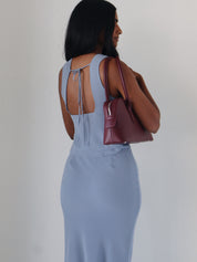 Tilda Burgundy Vegan Shoulder Bag