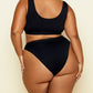 Black High Rise Ultra Bikini Bottoms