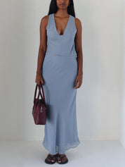 Slate Blue Siena Maxi Skirt