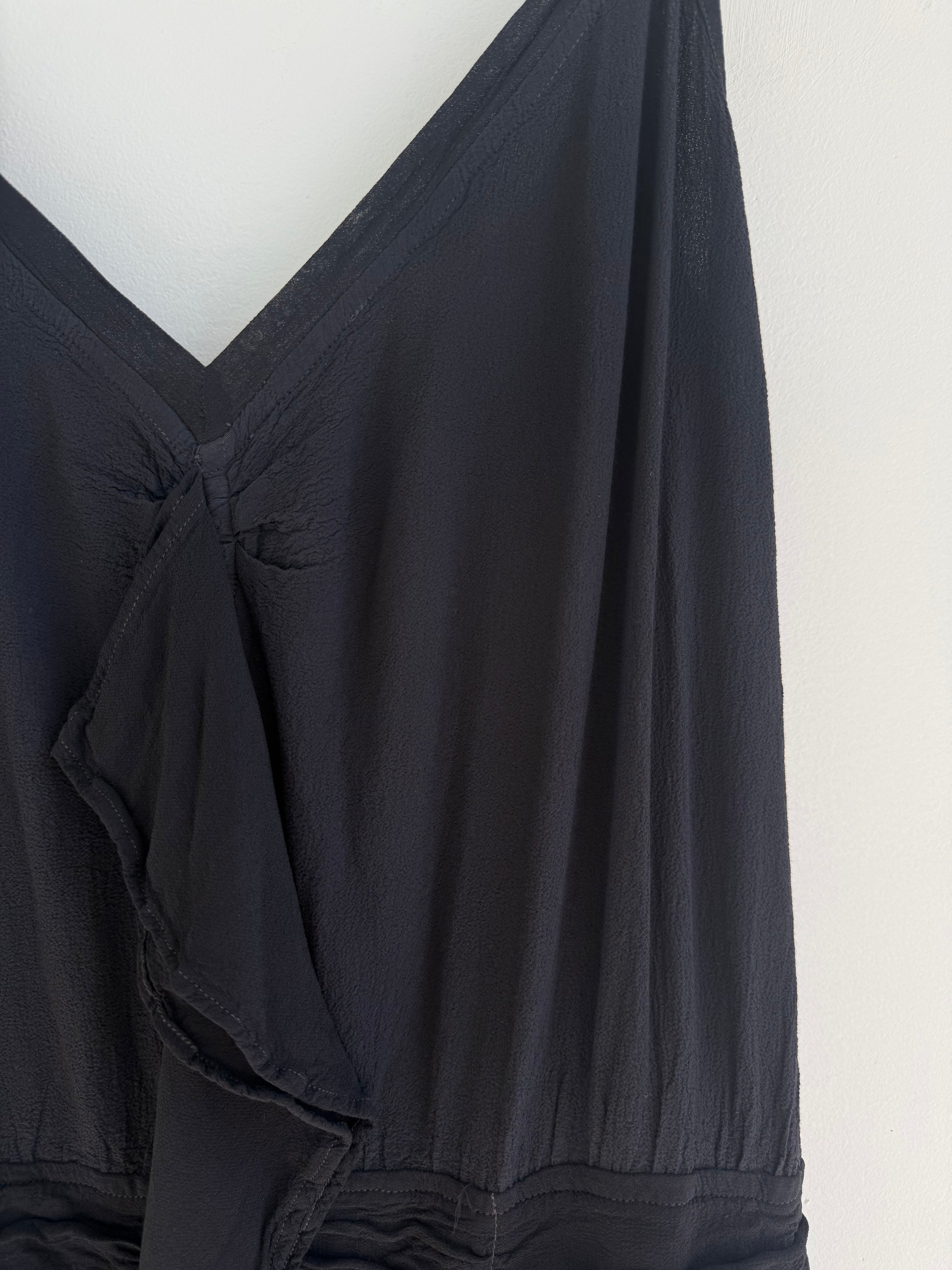 Vintage Black Ruffle Dress