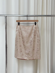 Vintage Jacquard Floral Skirt as-is