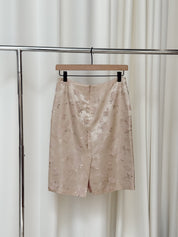 Vintage Jacquard Floral Skirt as-is