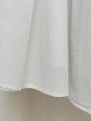 Vintage White Cotton Maxi Skirt