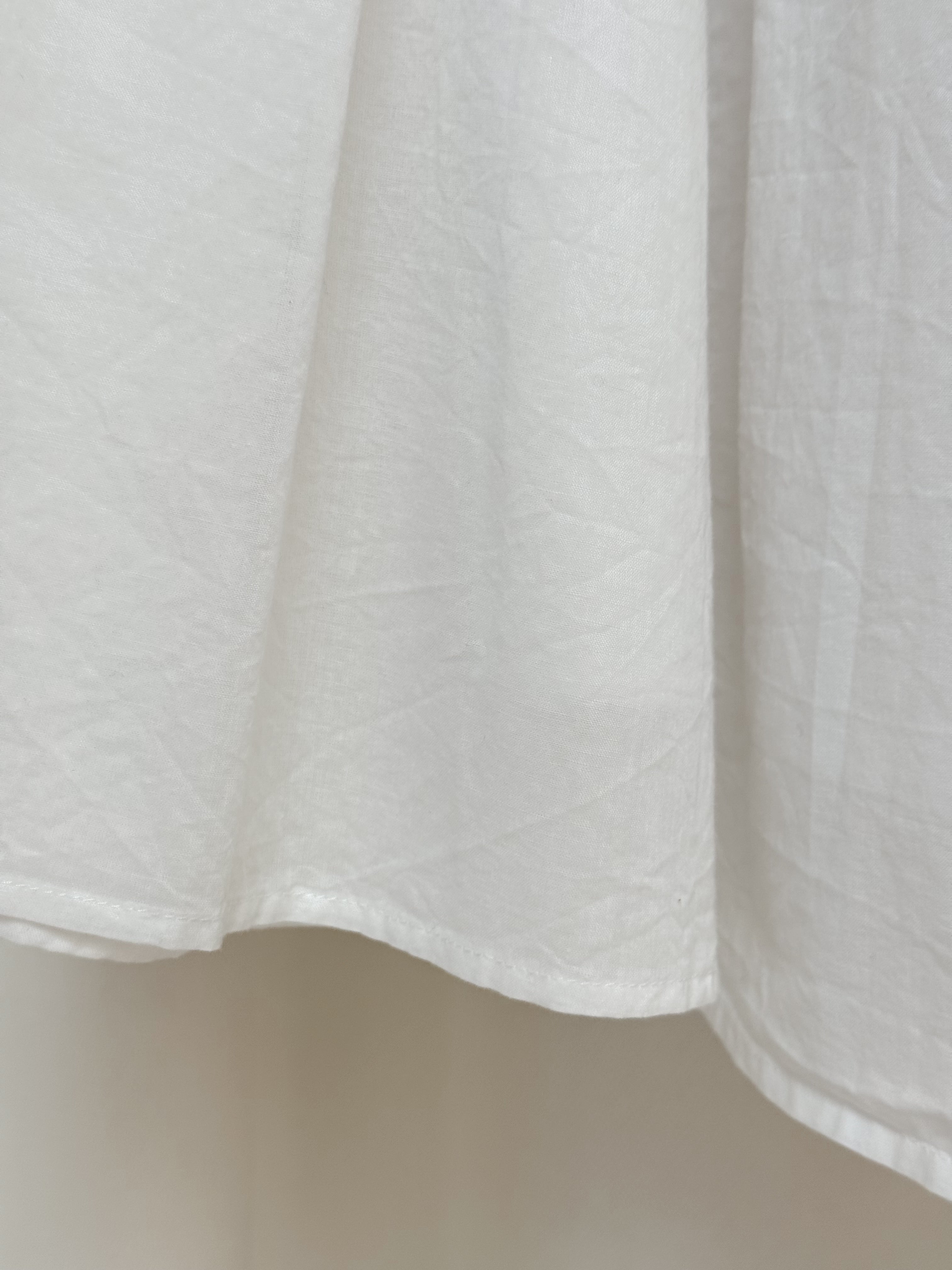 Vintage White Cotton Maxi Skirt
