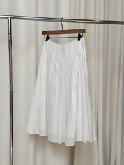 Vintage White Cotton Maxi Skirt