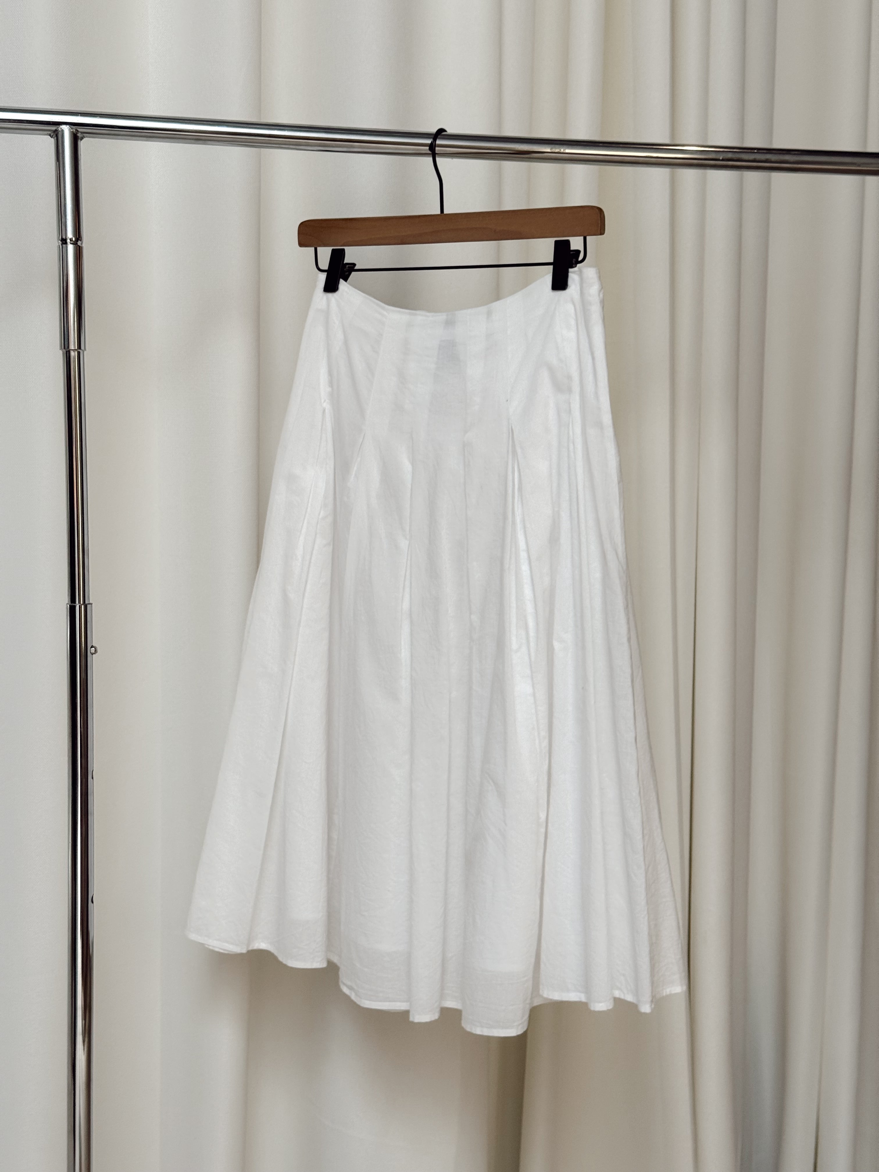 Vintage White Cotton Maxi Skirt