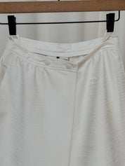 Vintage 70s Courreges White Maxi Wrap Skirt