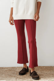 Donni Rouge Rib Kick Flare Pant