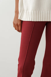 Donni Rouge Rib Kick Flare Pant