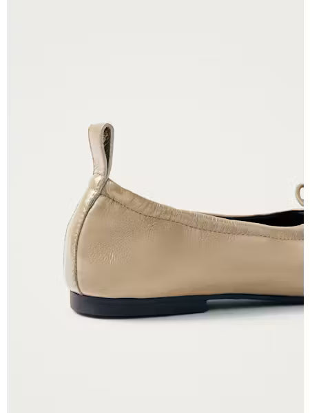 Alohas Rosalind Patent Beige Leather Ballet Flats