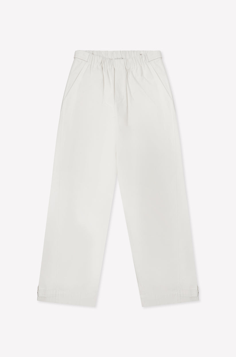 Deiji Studios White Snap Tab Pant