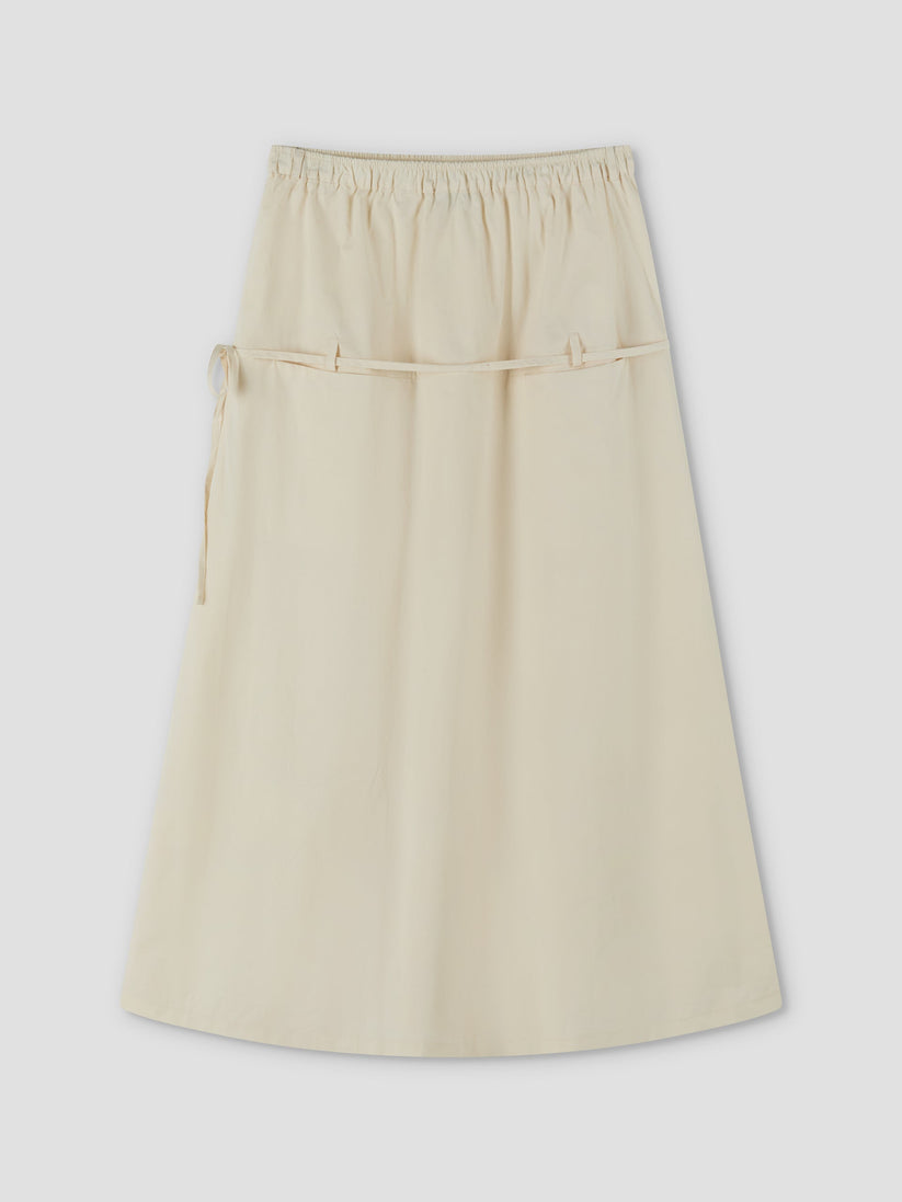 Deiji Studios Off White Loop Pocket Skirt