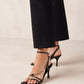 Alohas Black Straps Chain Heels