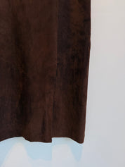 Vintage Brown Suede Leather Skirt
