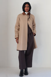 Khaki Corduroy Collar Raiden Coat