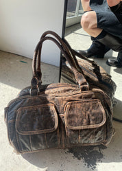 Vintage Brown Distressed Shoulder Bag
