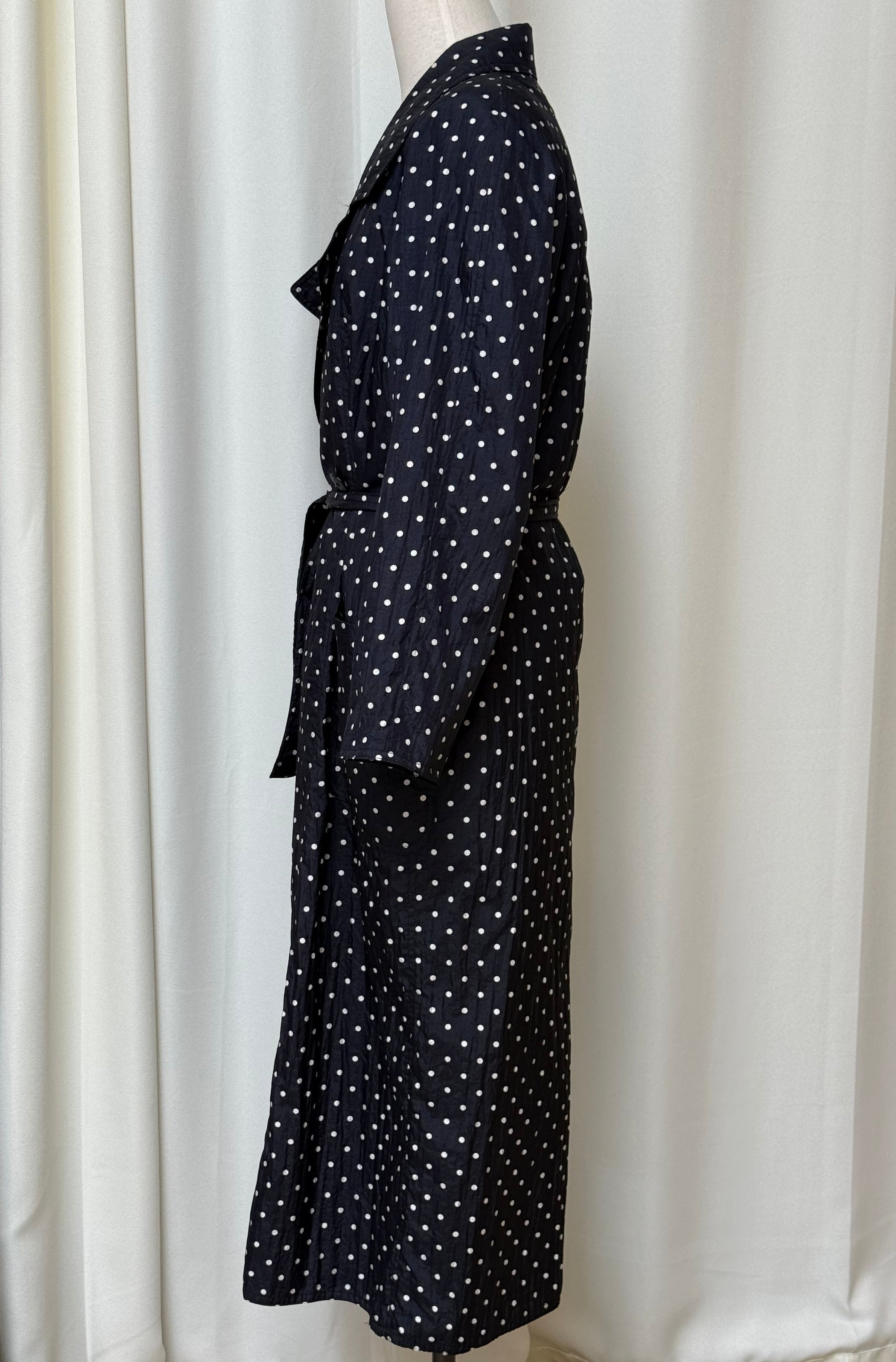Vintage Saks Fifth Ave Polka Dot Lightweight Trench