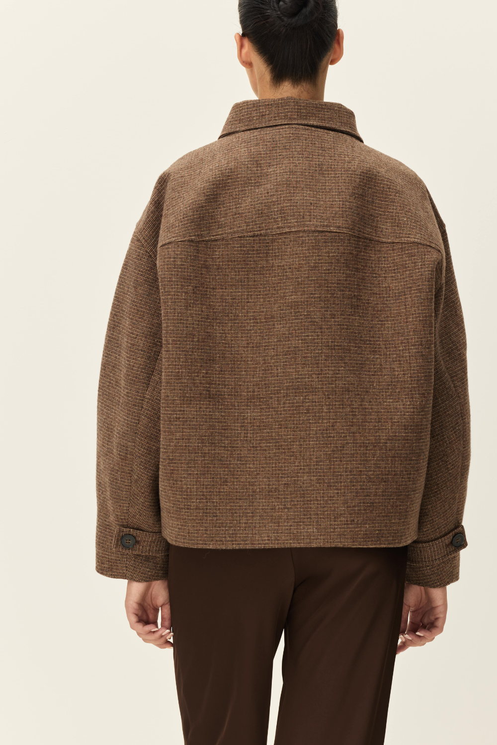 Brown Walker Funnel Neck Jacket