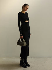 Stella Black Ruched Dress