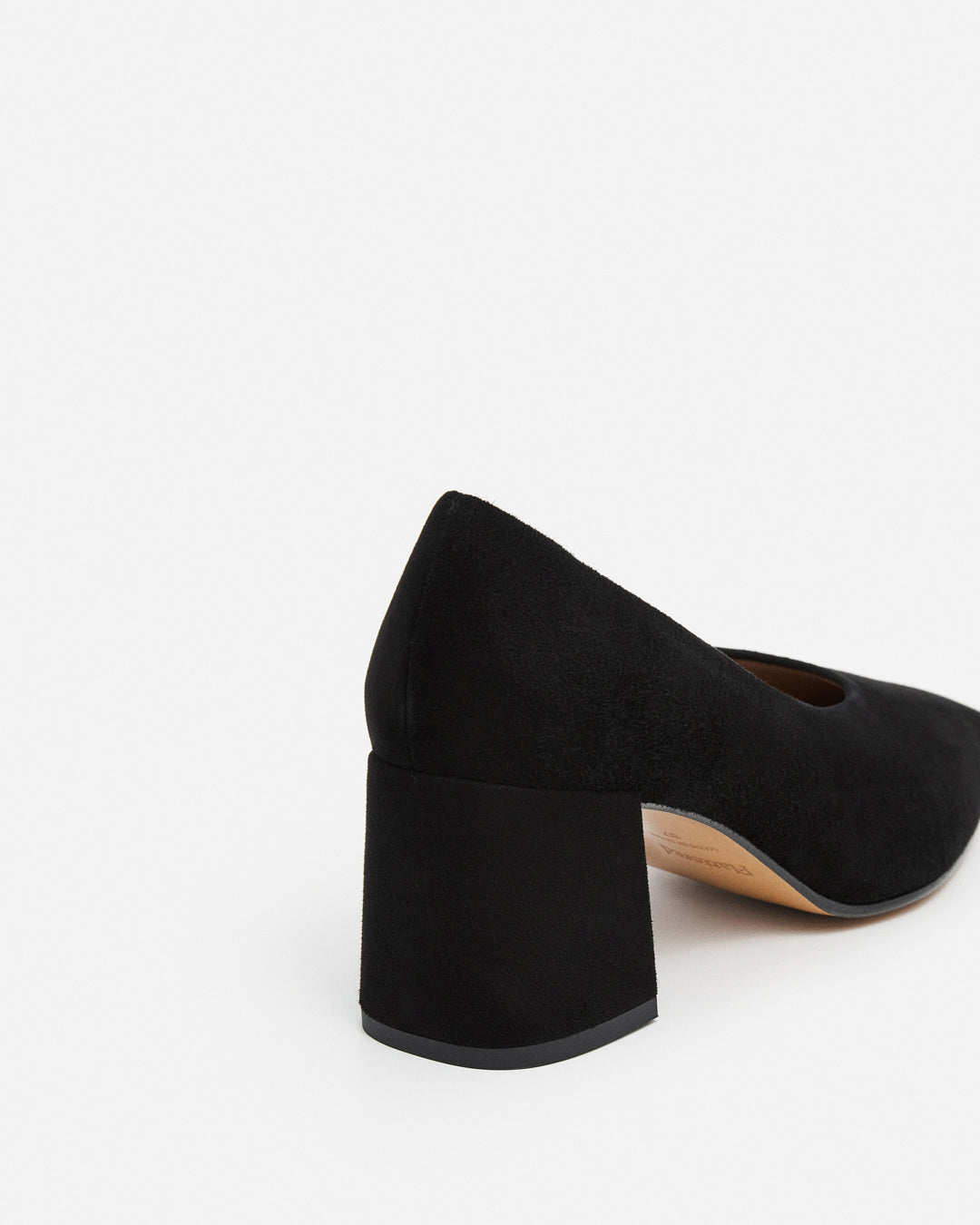 Flattered Angela Black Suede Pointed Toe Heel