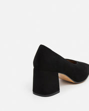 Flattered Angela Black Suede Pointed Toe Heel