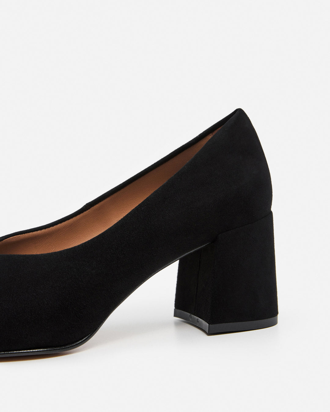Flattered Angela Black Suede Pointed Toe Heel