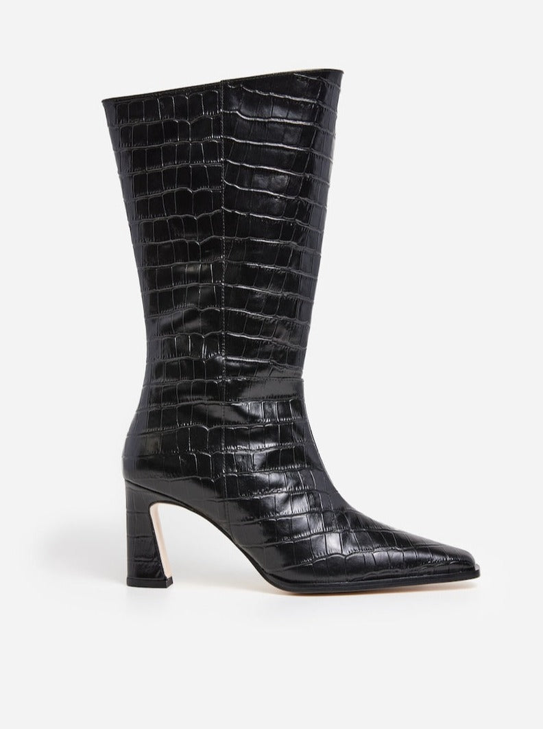 Flattered Ava Croco Leather Boots