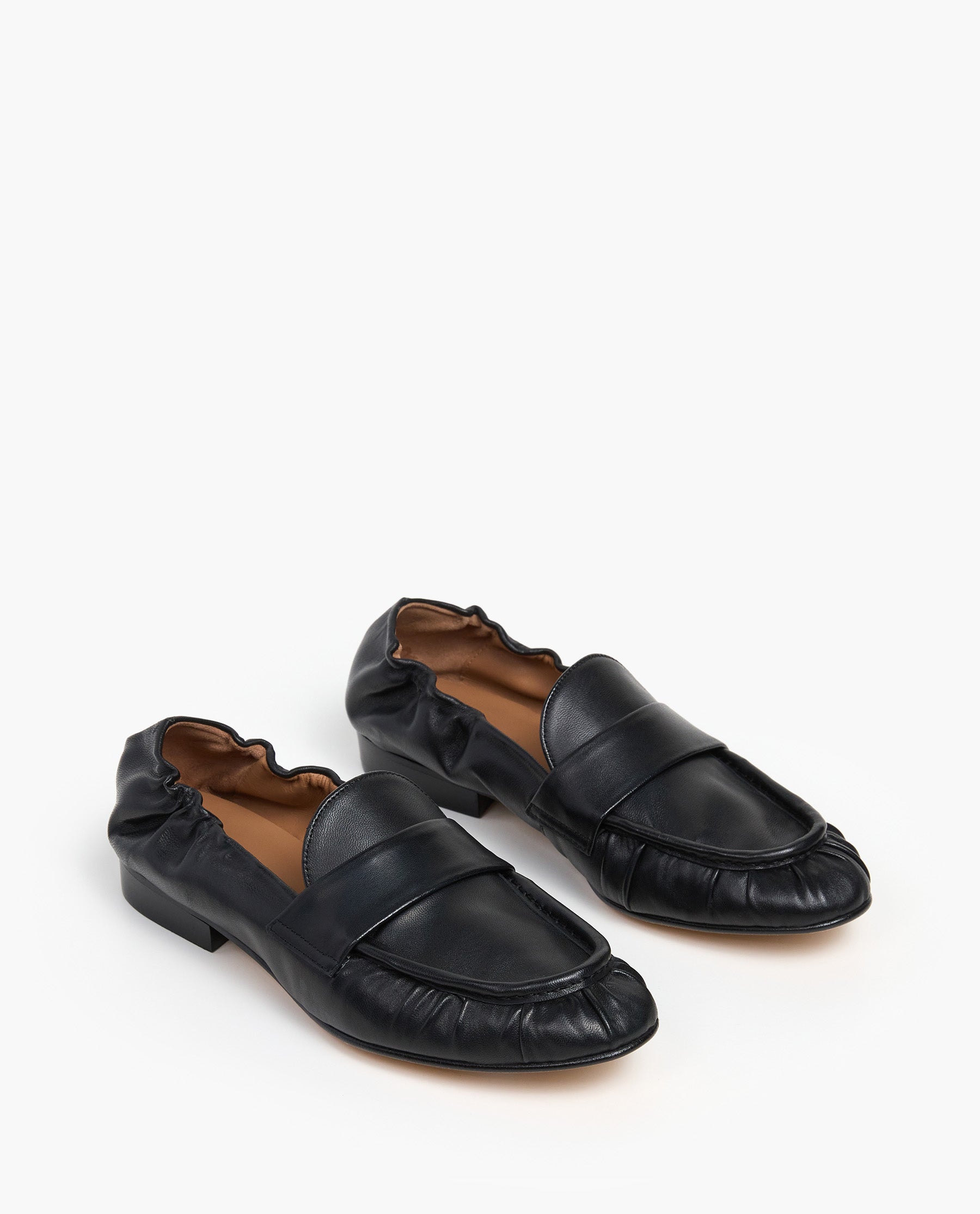 Flattered Samoa Black Leather Loafers