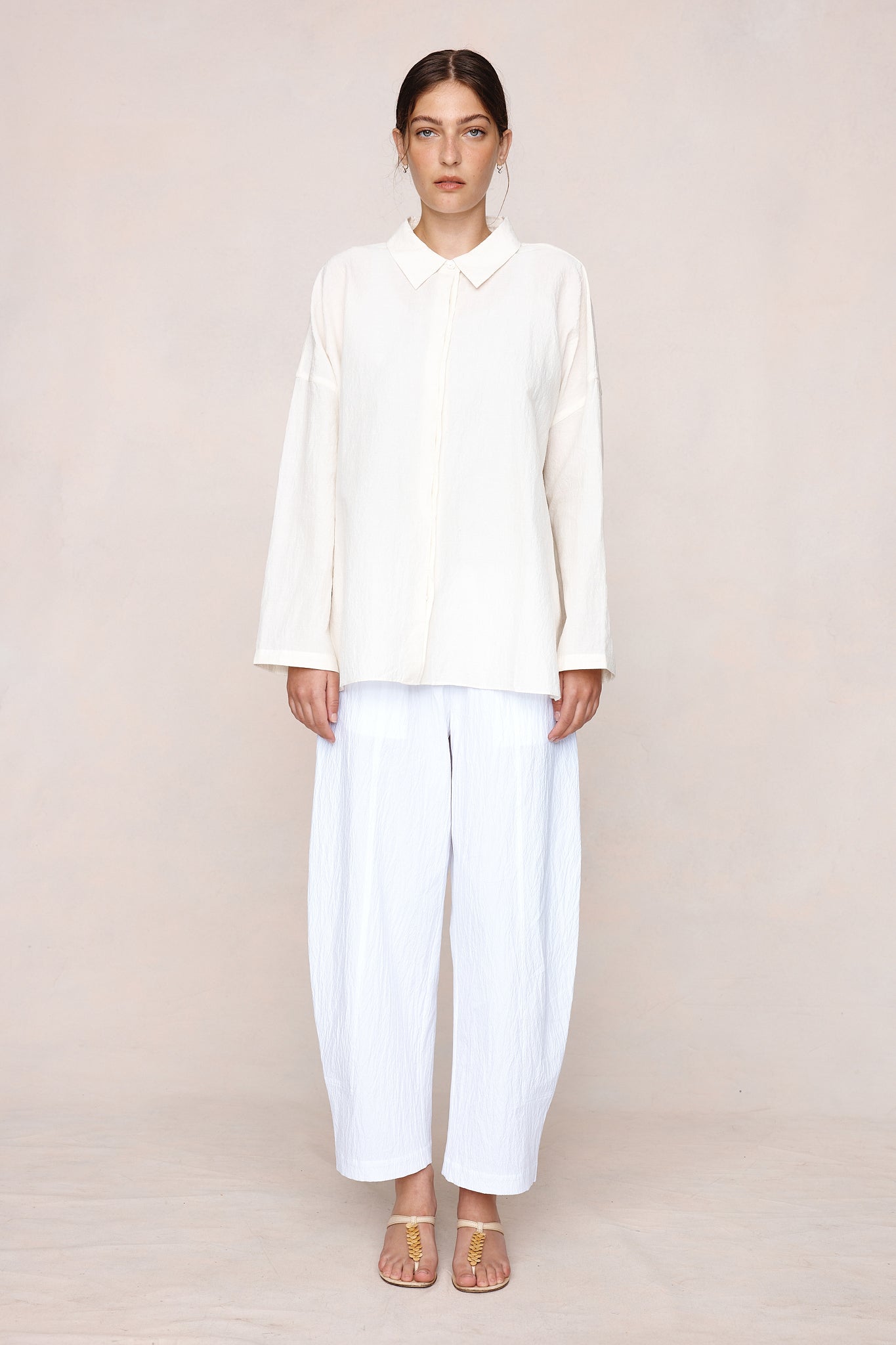 Marle Ivory Linen Blend Freddy Shirt