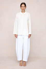 Marle Ivory Linen Blend Freddy Shirt