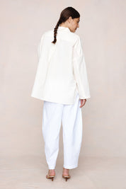 Marle Ivory Linen Blend Freddy Shirt