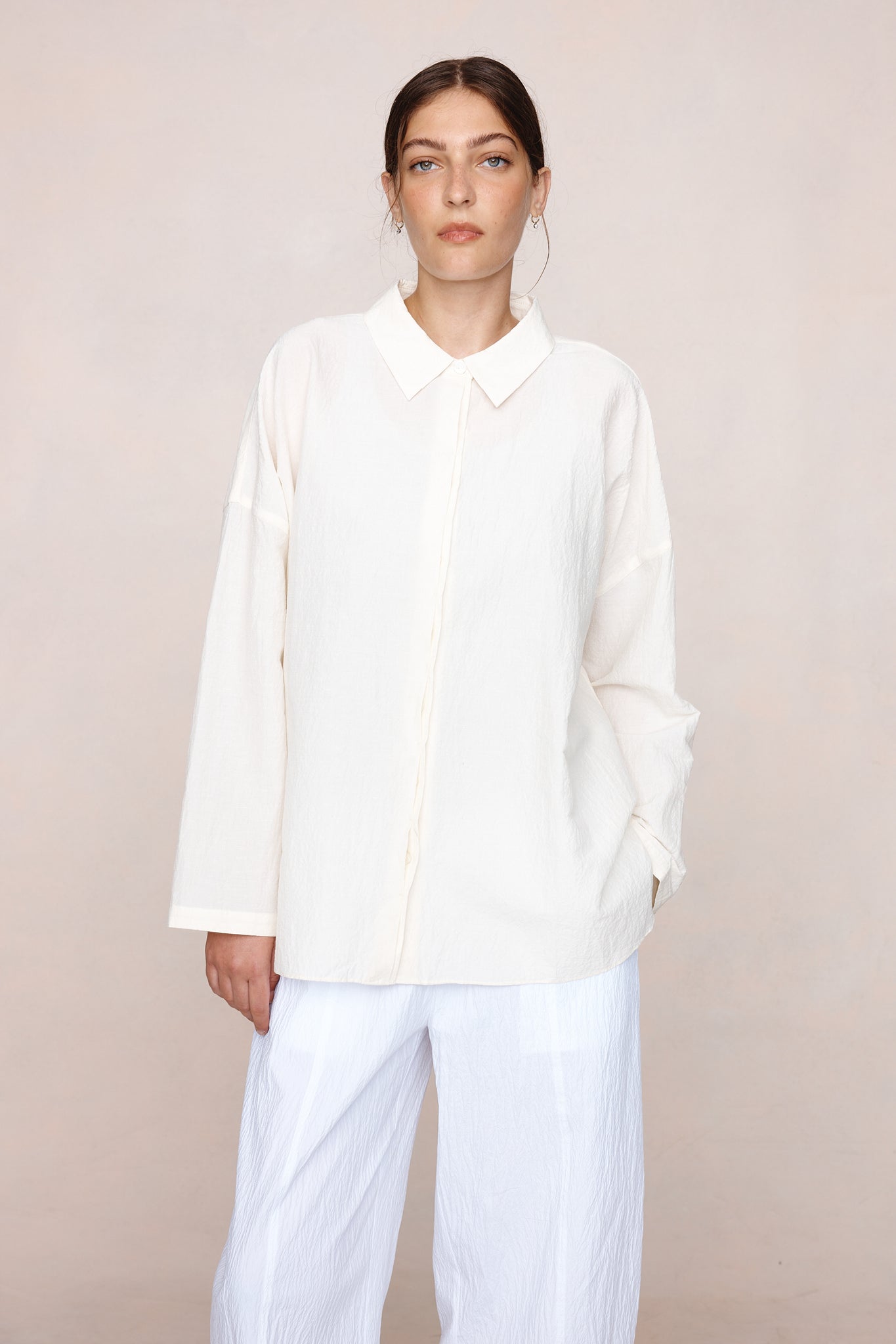 Marle Ivory Linen Blend Freddy Shirt