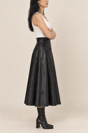 Vintage Saks Fifth Lambskin Leather Skirt