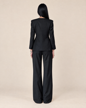 Sloan Black Wool Hourglass Blazer
