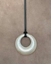 Nuri Studios Silver Hoop Cord Necklace