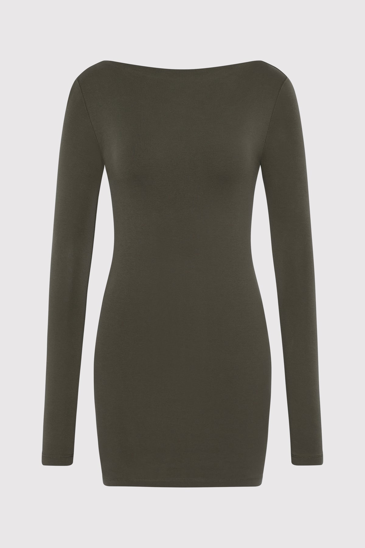 St. Agni Khaki Organic Cotton Bateau Dress