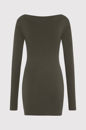 St. Agni Khaki Organic Cotton Bateau Dress