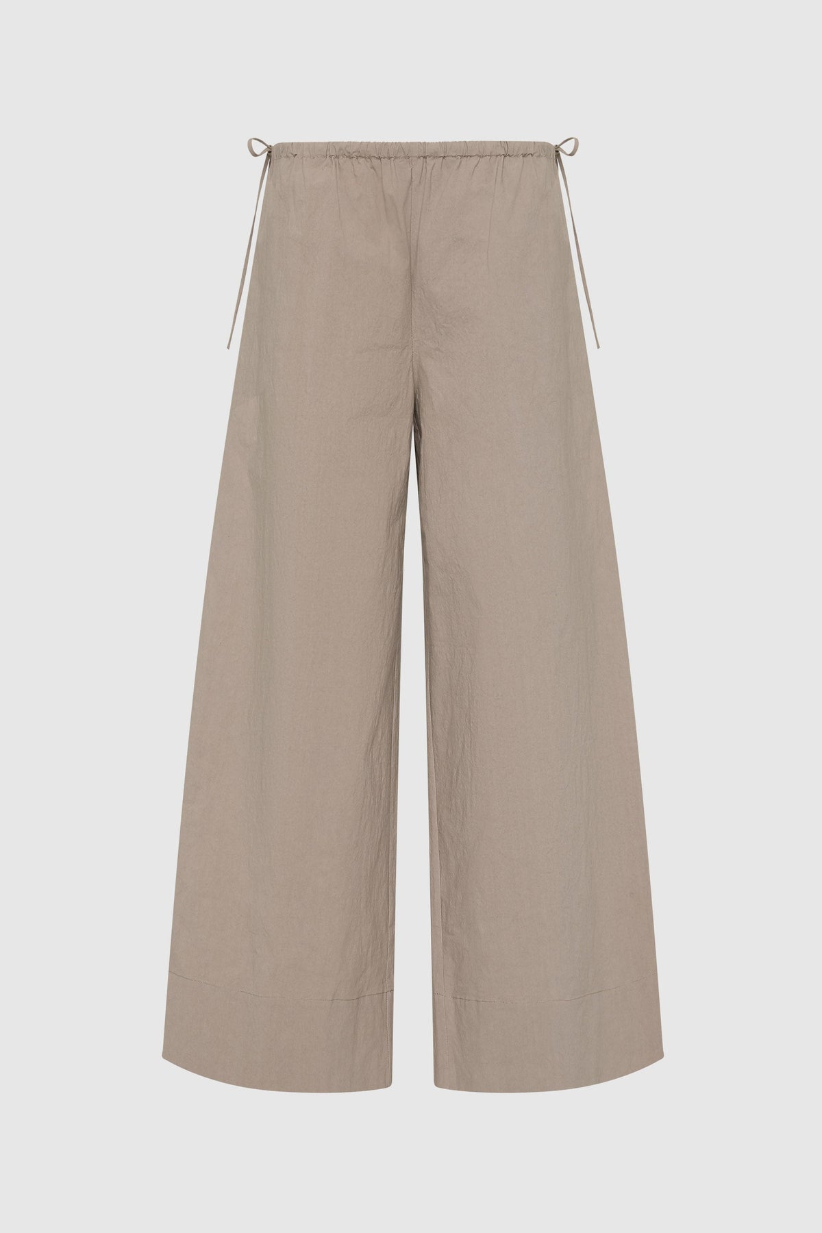 St. Agni Technical Cotton Cropped Drawstring Pants in Grey Stone