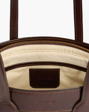 Flattered Chocolate Suede Greta Bag