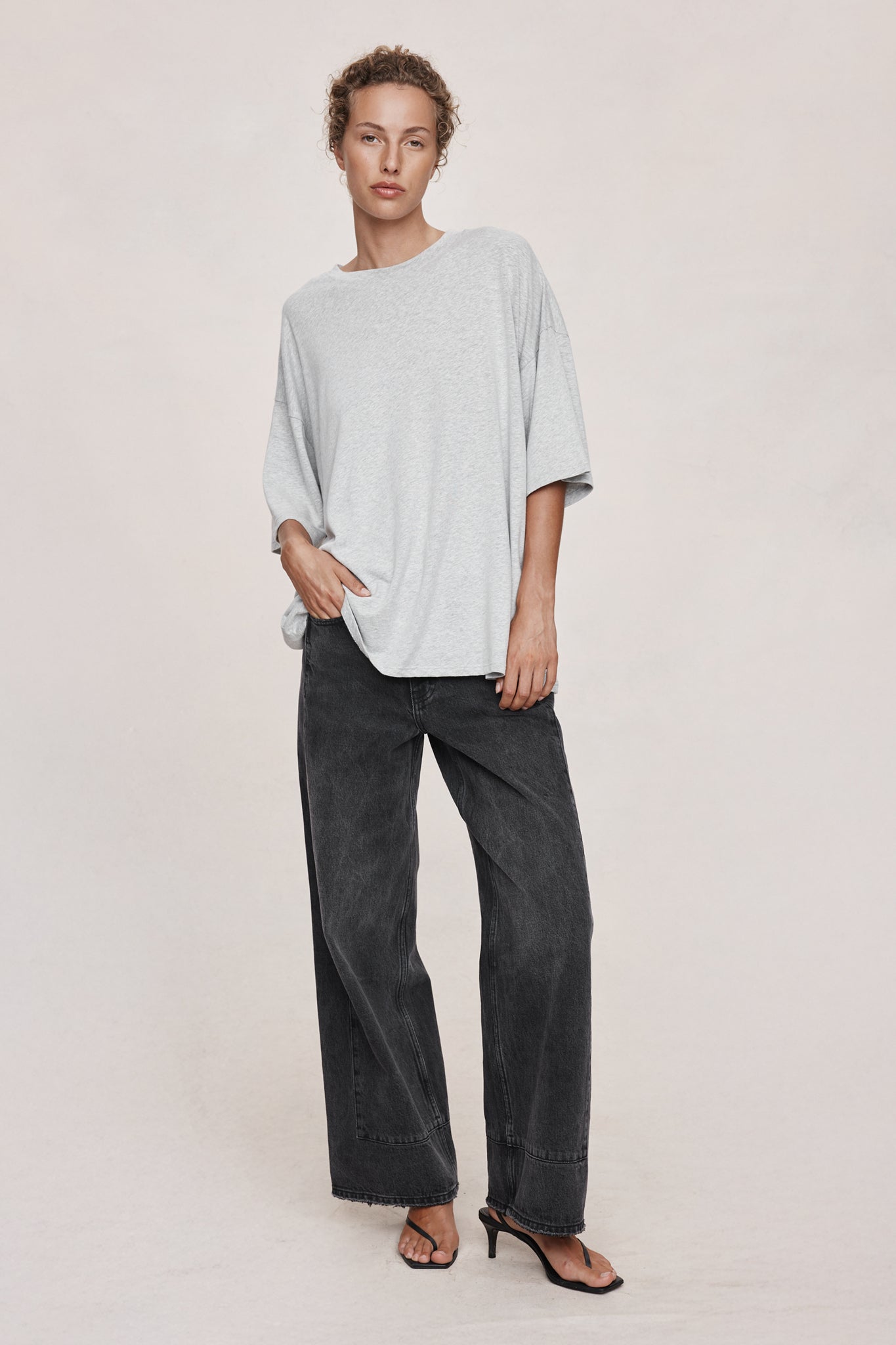 Marle Grey Hele Oversized Tee