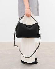 Flattered Helia Black Suede Handbag