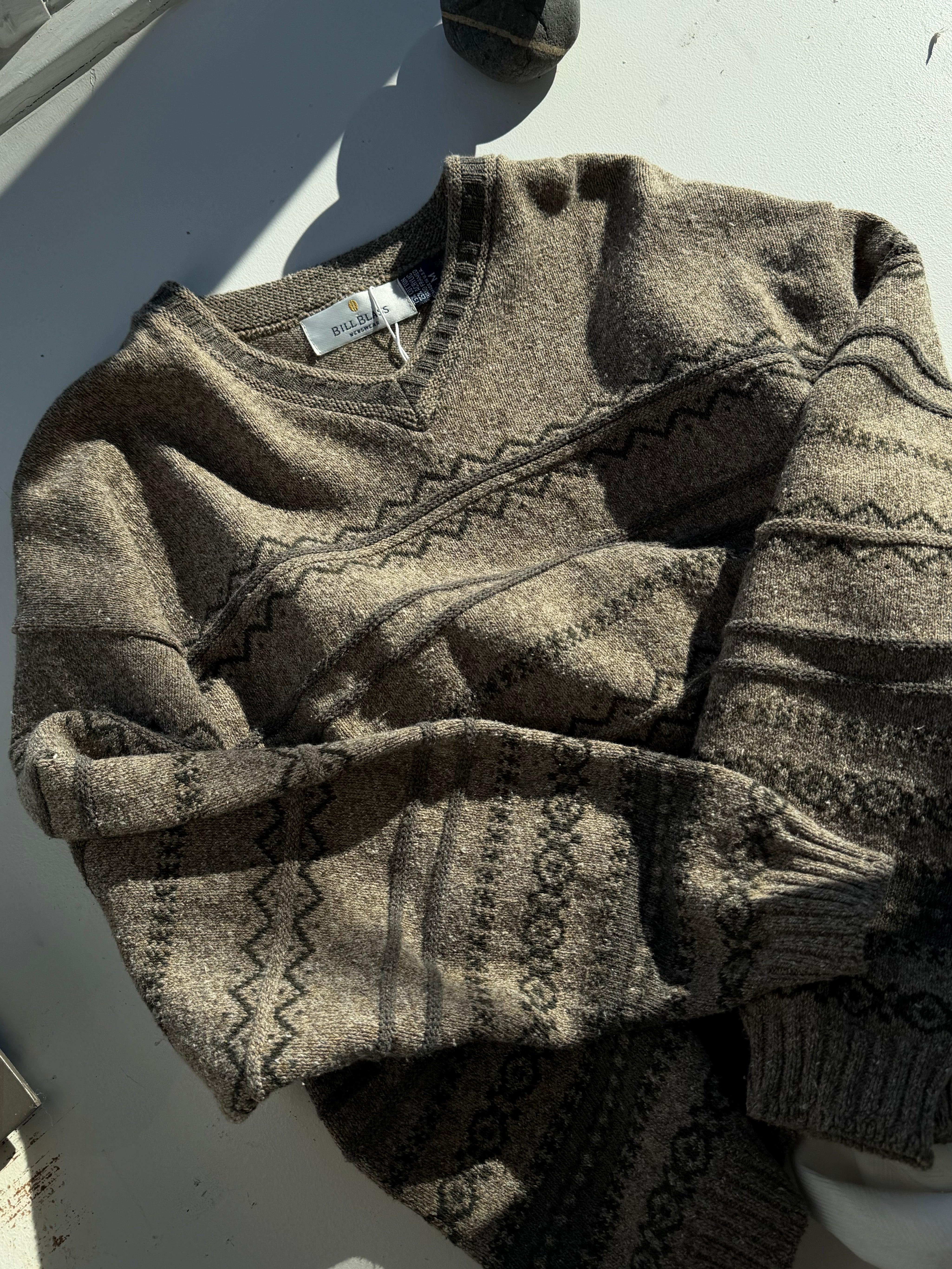 Vintage Bill Blass Men's Cotton Striped Sweater