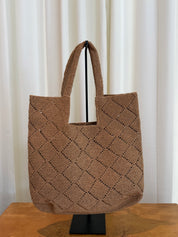 Camel Handmade Raffia Tote
