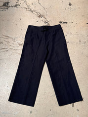 Vintage Black Armani Tie Back Trouser | 31" Waist