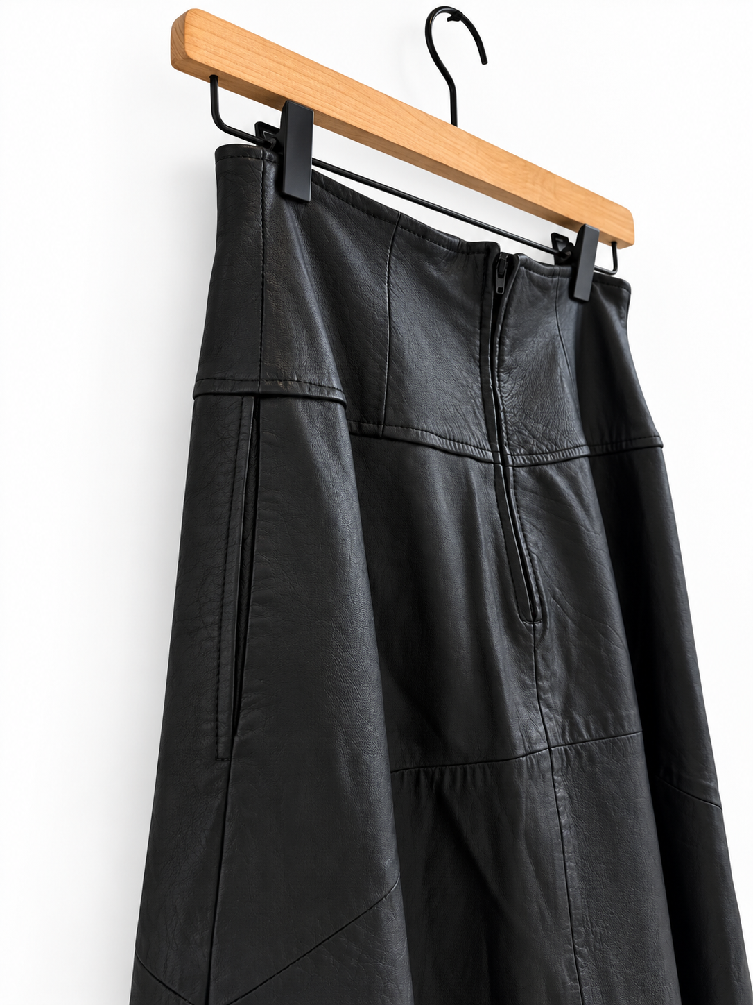 Vintage Saks Fifth Lambskin Skirt - 24" waist